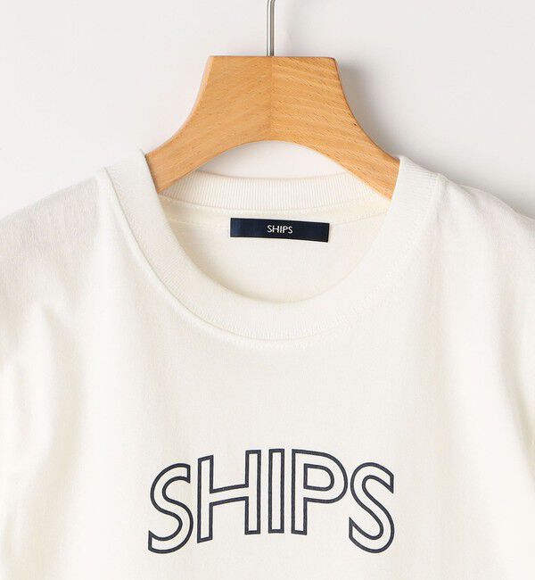 SHIPS KIDS「【WEB限定】SHIPS KIDS:100～160cm / 〈家族おそろい〉SHIPS ラウンド プリント ロゴ  Tシャツ」|Tシャツ・カットソー|