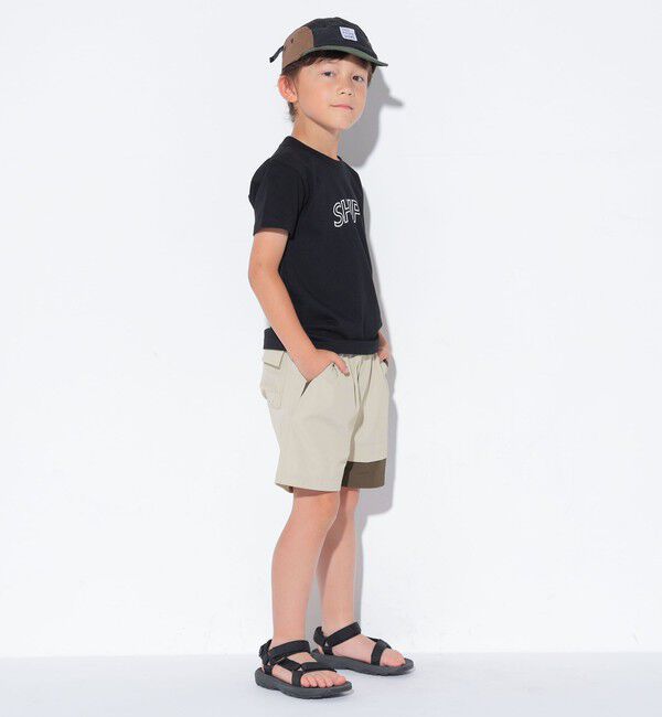 SHIPS KIDS「【WEB限定】SHIPS KIDS:100～160cm / 〈家族おそろい〉SHIPS ラウンド プリント ロゴ  Tシャツ」|Tシャツ・カットソー|