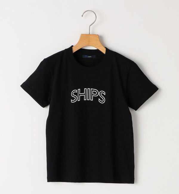 SHIPS KIDS「【WEB限定】SHIPS KIDS:100～160cm / 〈家族おそろい〉SHIPS ラウンド プリント ロゴ  Tシャツ」|Tシャツ・カットソー|