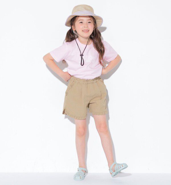 SHIPS KIDS「【WEB限定】SHIPS KIDS:100～160cm / 〈家族おそろい〉SHIPS ラウンド プリント ロゴ  Tシャツ」|Tシャツ・カットソー|