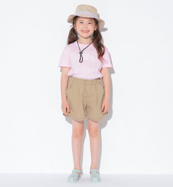 SHIPS KIDS「【WEB限定】SHIPS KIDS:100～160cm / 〈家族おそろい〉SHIPS ラウンド プリント ロゴ  Tシャツ」|Tシャツ・カットソー|