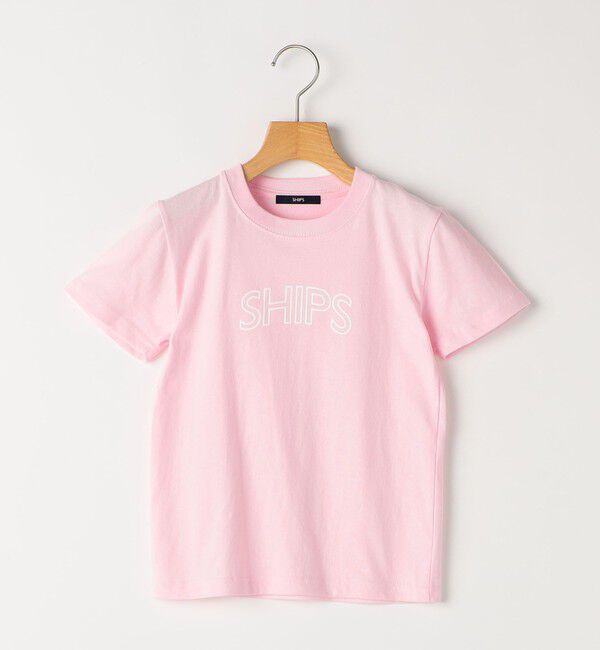 SHIPS KIDS「【WEB限定】SHIPS KIDS:100～160cm / 〈家族おそろい〉SHIPS ラウンド プリント ロゴ  Tシャツ」|Tシャツ・カットソー|