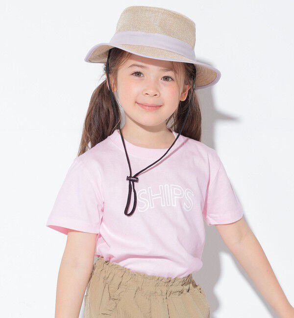 SHIPS KIDS「【WEB限定】SHIPS KIDS:100～160cm / 〈家族おそろい〉SHIPS ラウンド プリント ロゴ  Tシャツ」|Tシャツ・カットソー|