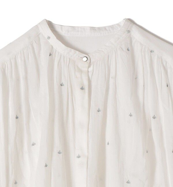 SHIPS for women「《予約》〈手洗い可能〉コットン オーガンジー リーフ 刺繍 羽織 ブラウス」|シャツ・ブラウス|