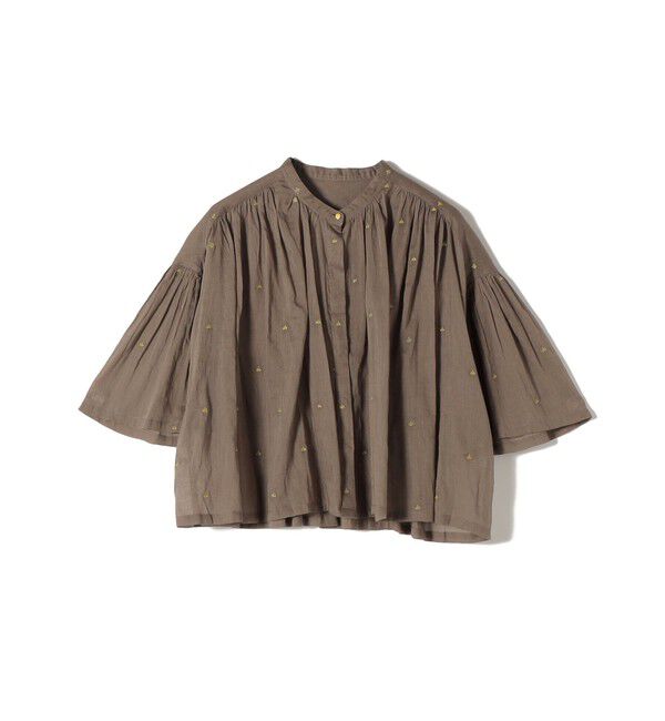 SHIPS for women「《予約》〈手洗い可能〉コットン オーガンジー リーフ 刺繍 羽織 ブラウス」|シャツ・ブラウス|