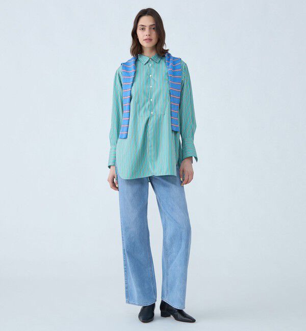 MACPHEE「コットンブロード チュニックシャツ」|シャツ・ブラウス|