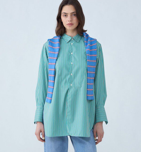 MACPHEE「コットンブロード チュニックシャツ」|シャツ・ブラウス|