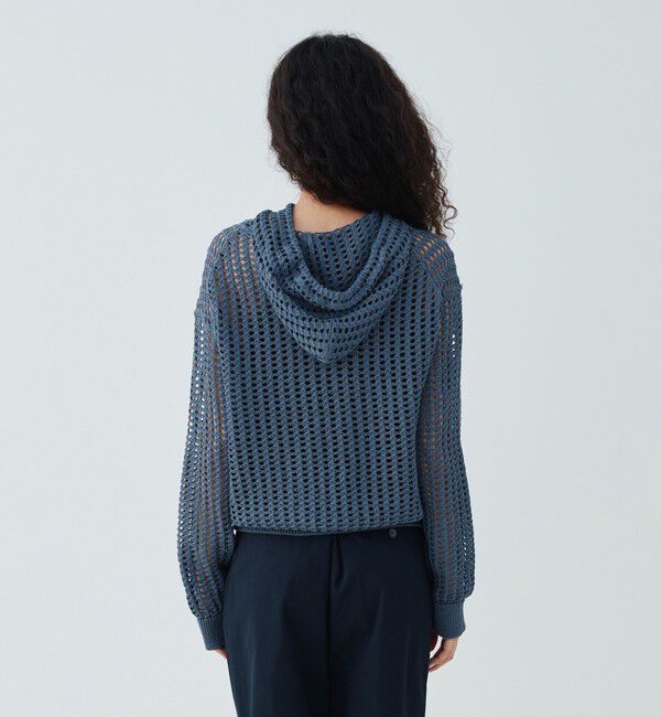 GALERIE VIE「オープンワークコットン フードプルオーバー」|パーカー|