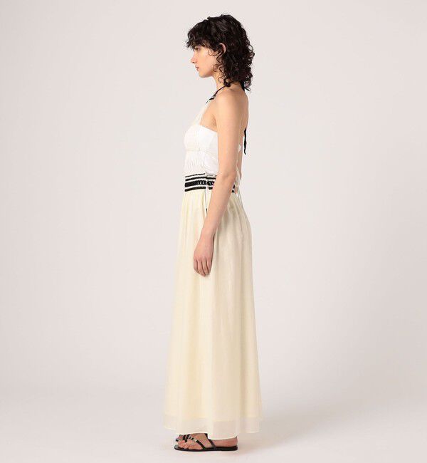 DES PRES「コットンシルクローンレースコンビ ホルターネックワンピース」|ワンピース|