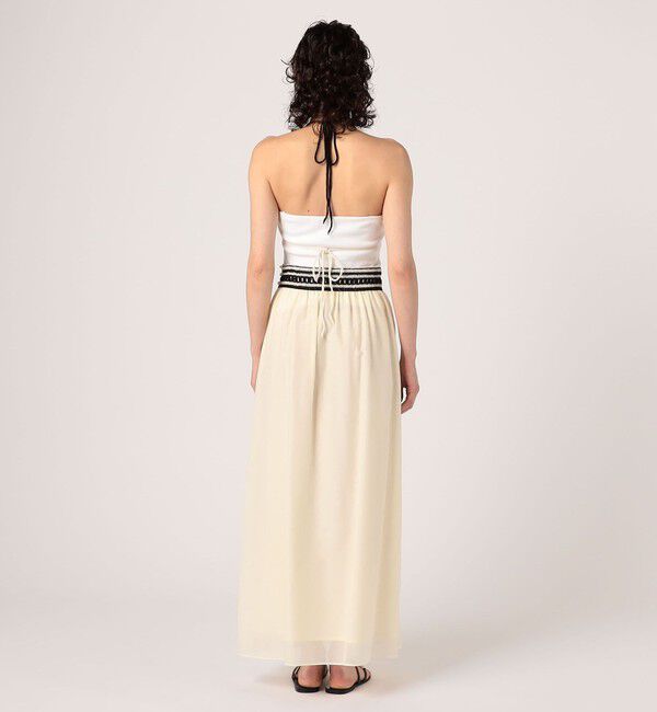 DES PRES「コットンシルクローンレースコンビ ホルターネックワンピース」|ワンピース|