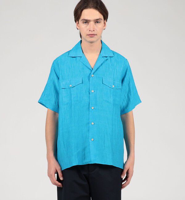 TOMORROWLAND BUYING WEAR「ERRICO FORMICOLA リネンナイロン ダブルポケット オープンカラーシャツ」|シャツ・ブラウス|