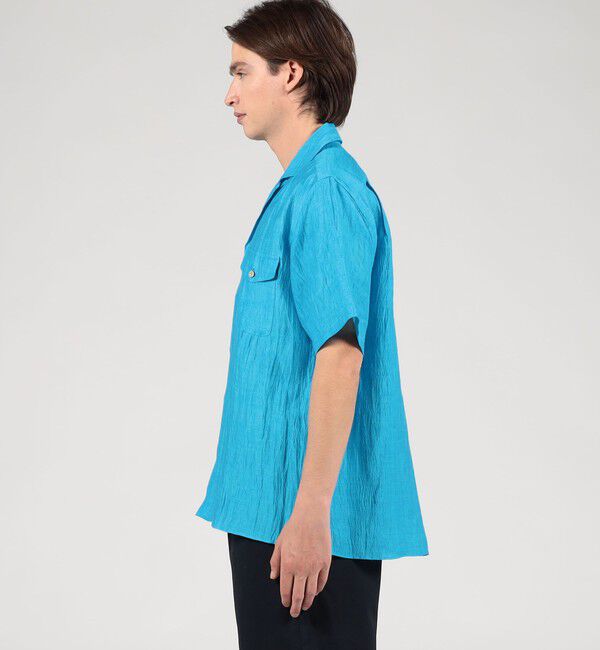 TOMORROWLAND BUYING WEAR「ERRICO FORMICOLA リネンナイロン ダブルポケット オープンカラーシャツ」|シャツ・ブラウス|