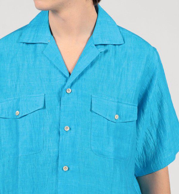 TOMORROWLAND BUYING WEAR「ERRICO FORMICOLA リネンナイロン ダブルポケット オープンカラーシャツ」|シャツ・ブラウス|