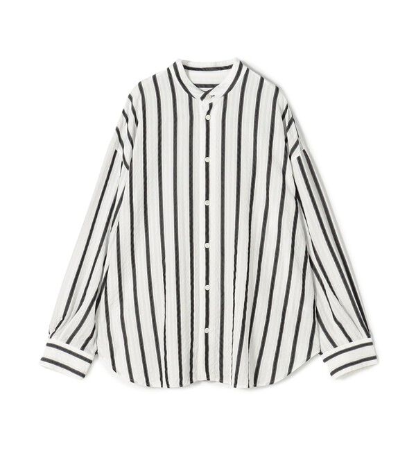GALERIE VIE「ソフトストライプ スタンドカラーシャツ」|シャツ・ブラウス|18 ブラック系
