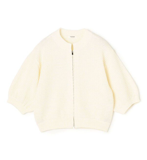 MACPHEE「ギマコットン ジップアップカーディガン」|カーディガン|41 オフホワイト
