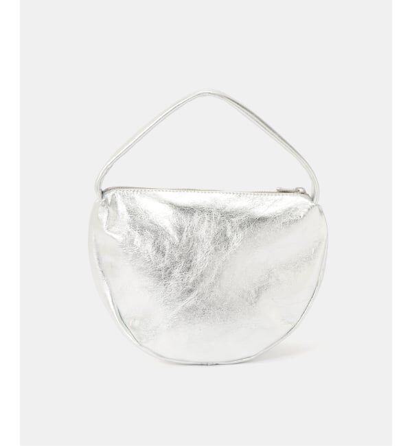  「【blancle/ ブランクレ】Semi circle small bag」|ハンドバッグ|シルバー
