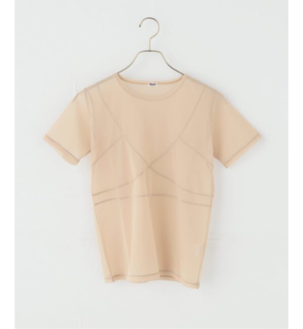 Plage「《一部店舗・WEB限定》TANC TOKYO / タンクトウキョウ POWER NET TULLE S/SL トップス」|Tシャツ・カットソー|ベージュ