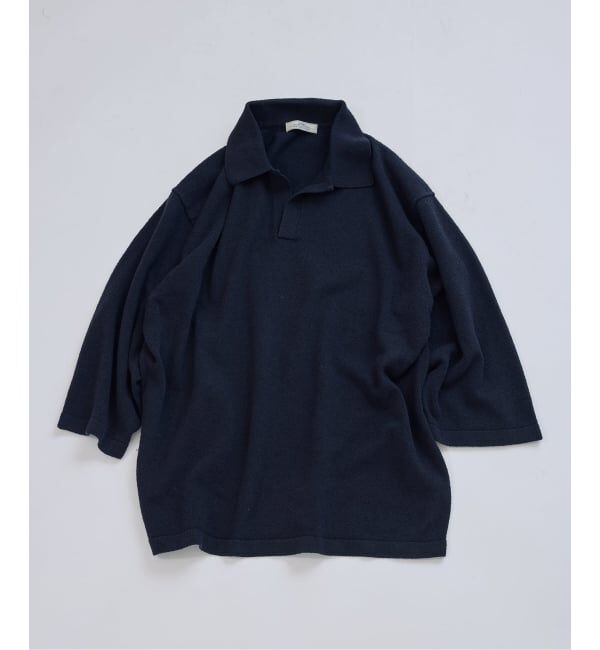 JOURNAL STANDARD relume「ウォッシャブル ブークレニット スキッパー ポロシャツ」|Tシャツ・カットソー|ネイビー