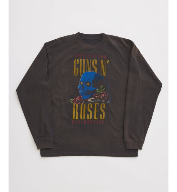 JOURNAL STANDARD relume「ガンズ・アンド・ローゼズ 別注 ヴィンテージライク ロングスリーブTee」|Tシャツ・カットソー|ブラック B