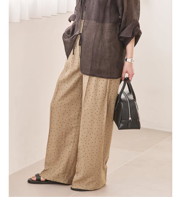 JOURNAL STANDARD「《予約》ドットプリントワイドパンツ」|その他|ベージュ