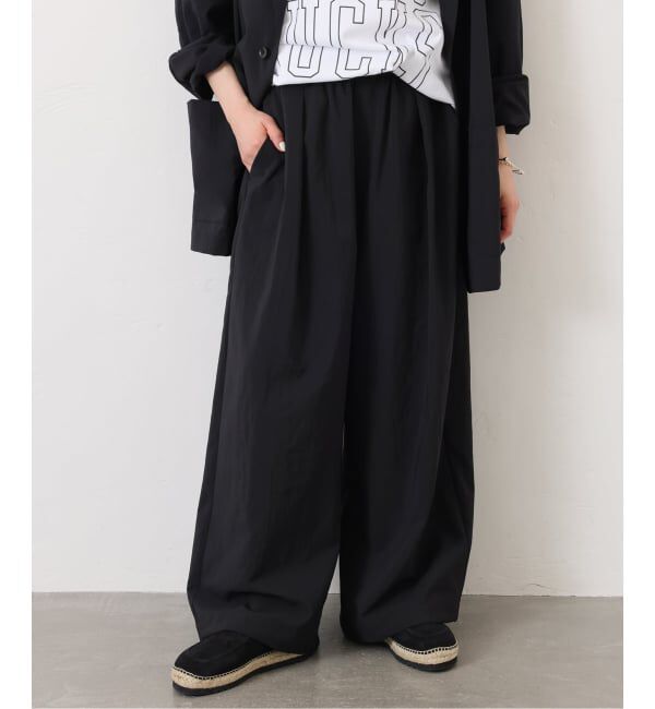 journal standard luxe「《予約》トロピカル ヘムイージーパンツ」|その他|ブラック