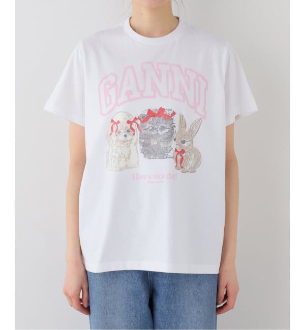 U by SPICK&SPAN「GANNI / ガニー Basic Cotton Jersey Cute Animals」|Tシャツ・カットソー|