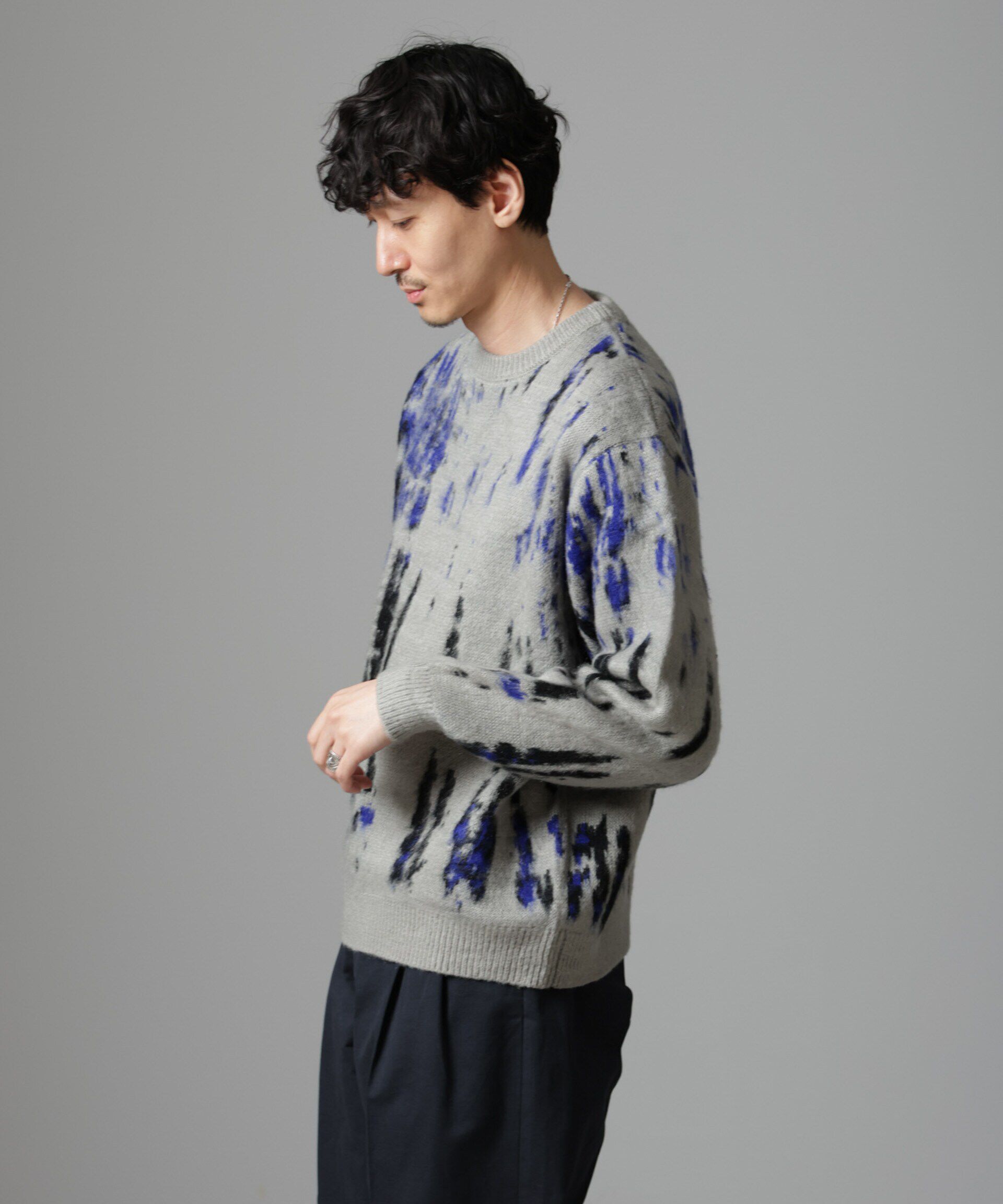 nano･universe「ペイントグラデーションモヘヤライクニット」|ニット・セーター|