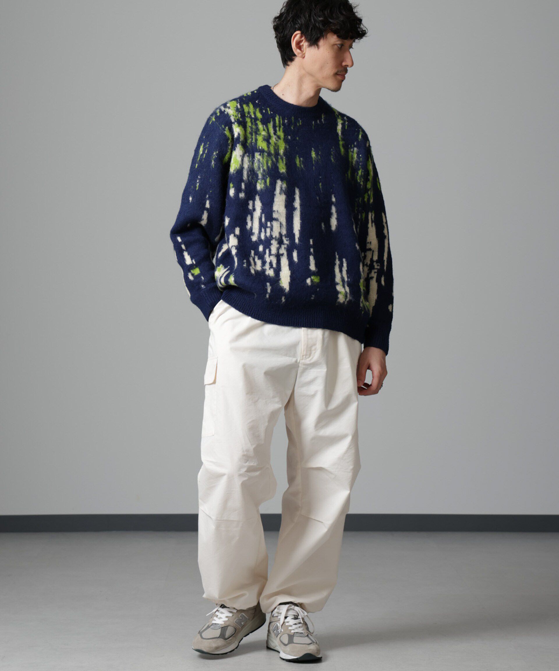 nano･universe「ペイントグラデーションモヘヤライクニット」|ニット・セーター|