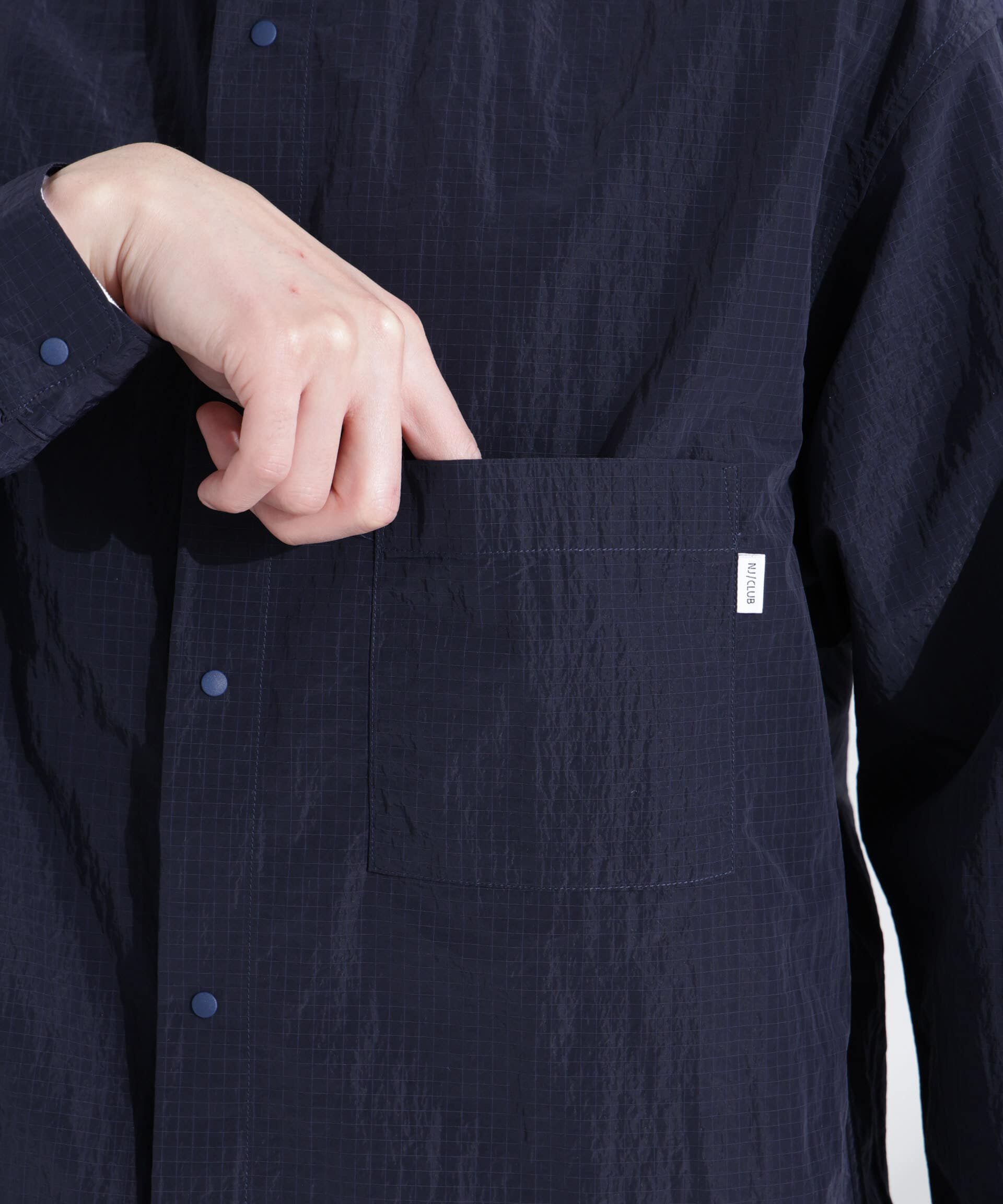 nano･universe「「NJ/CLUB」リップストップ撥水フードシャツ」|シャツ・ブラウス|