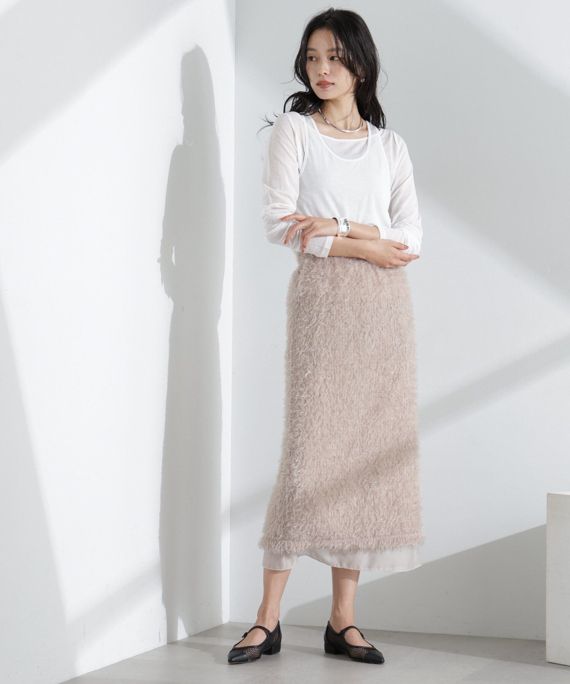 nano･universe「シアータンクトップ＋ロンTレイヤードセット」|Tシャツ・カットソー|