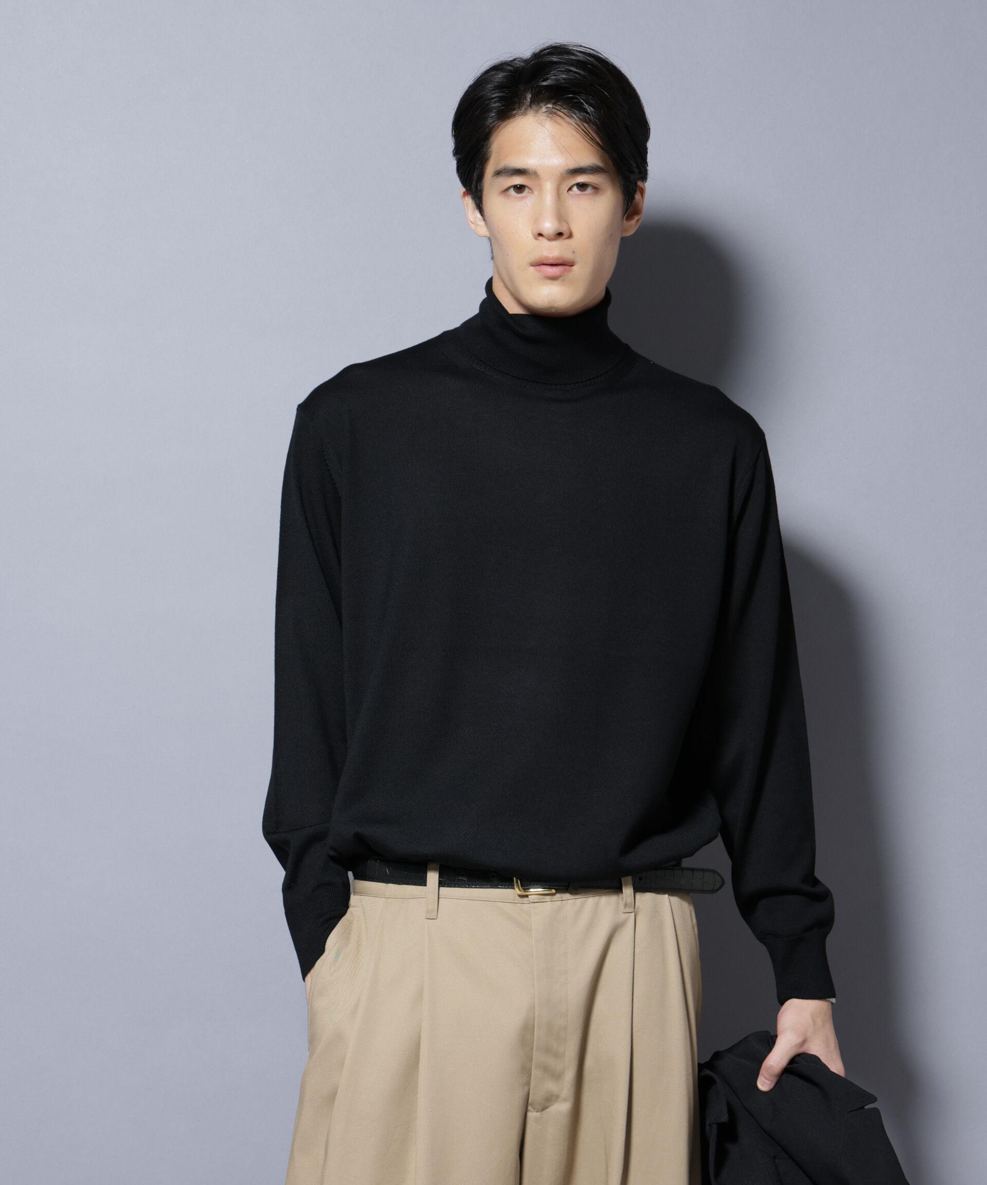 nano･universe「「毛玉レスニット」ファインゲージタートルネック」|ニット・セーター|