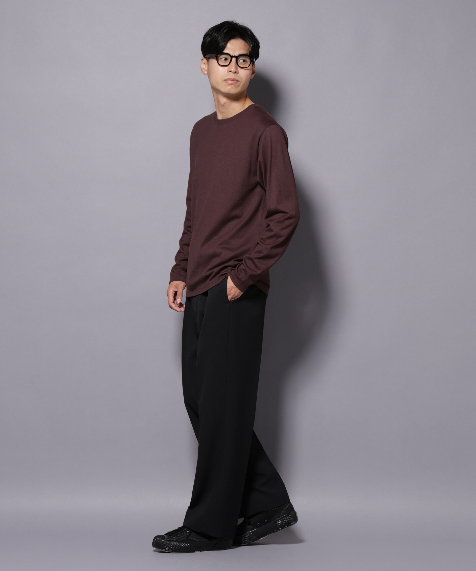 nano･universe「Anti Soaked(R)汗染み防止 クルーネックTシャツ 長袖」|Tシャツ・カットソー|