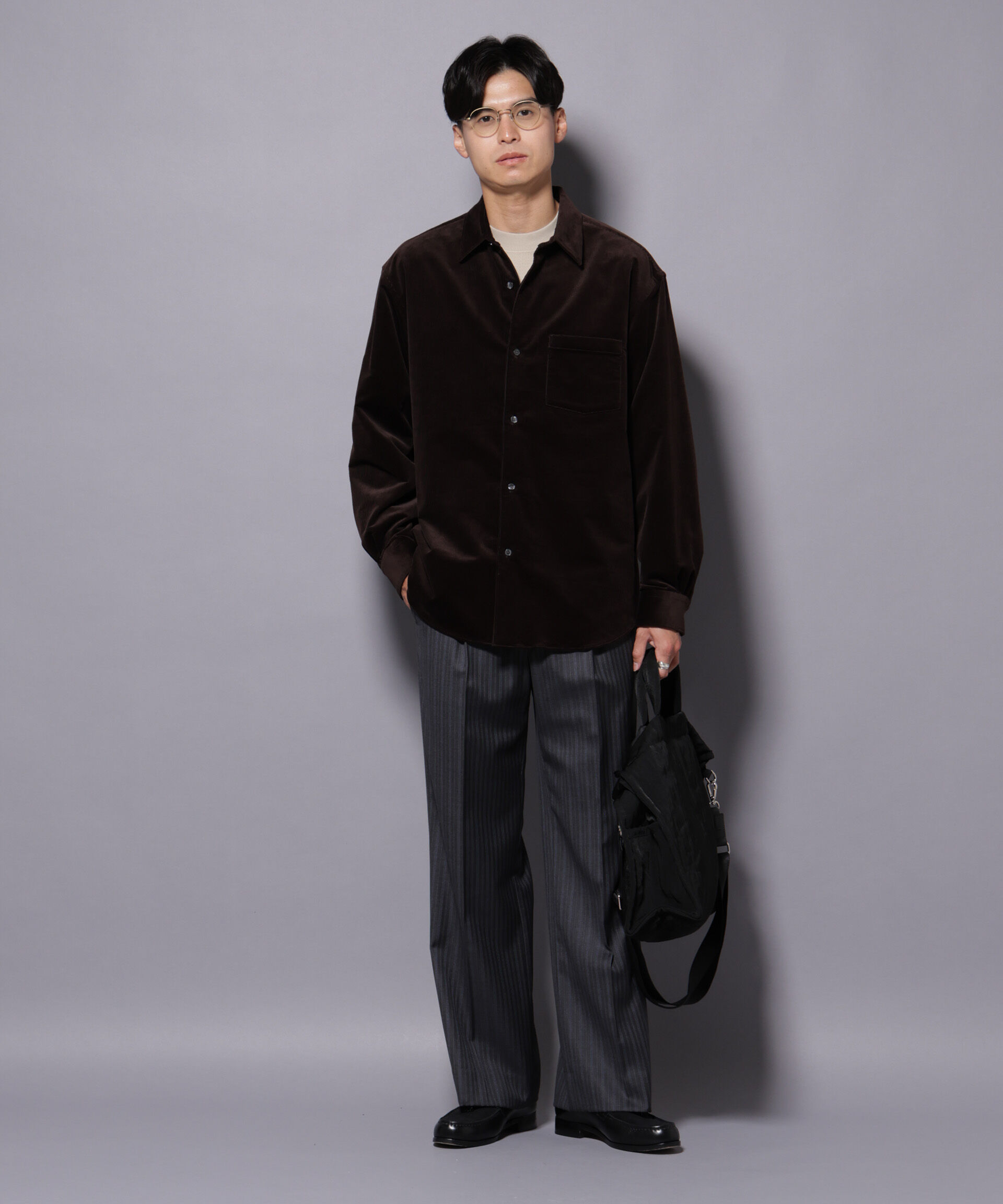 nano･universe「AIRコーデュロイ レギュラーカラーシャツ/STRETCH」|シャツ・ブラウス|