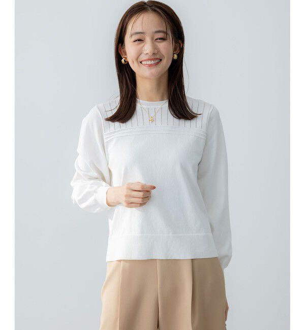 組曲「透かし柄 ニットプルオーバー」|ニット・セーター|