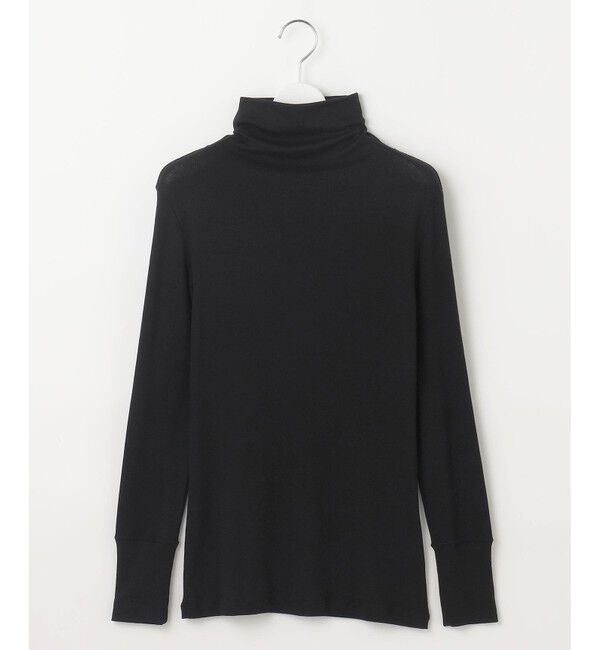 自由区「【洗える】ベアテレコボトルネック カットソー」|Tシャツ・カットソー|