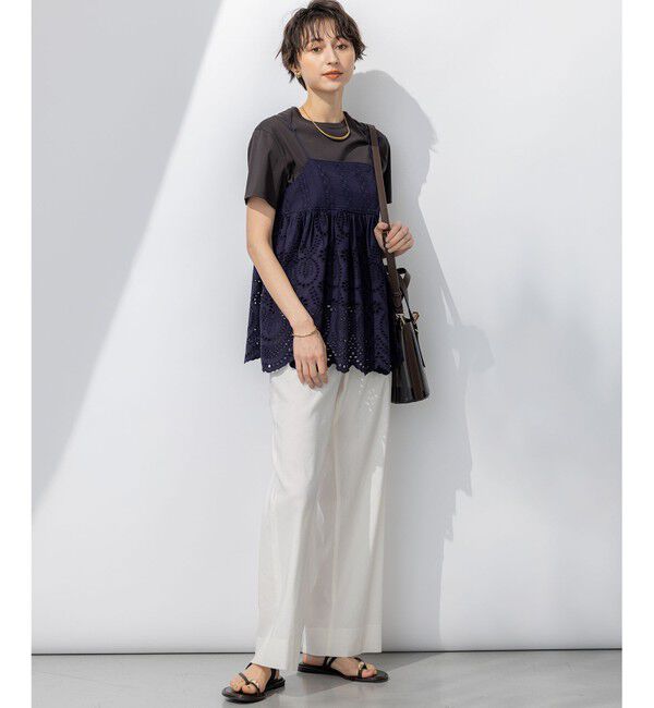 23区「【Oggi5月号掲載/洗える】リネンレーヨンストレッチ ワイド パンツ」|その他|