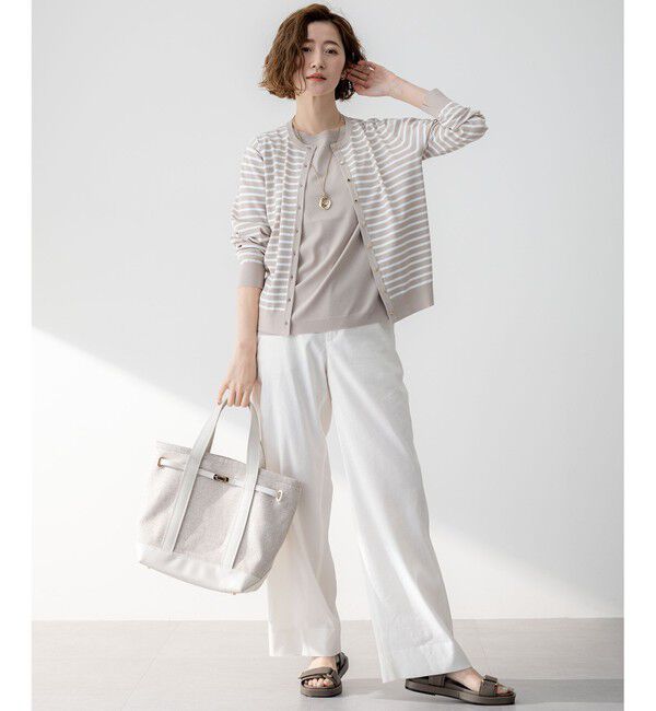 23区「【Oggi5月号掲載/洗える】リネンレーヨンストレッチ ワイド パンツ」|その他|