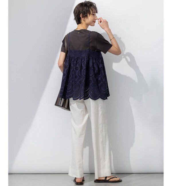 23区「【Oggi5月号掲載/洗える】リネンレーヨンストレッチ ワイド パンツ」|その他|