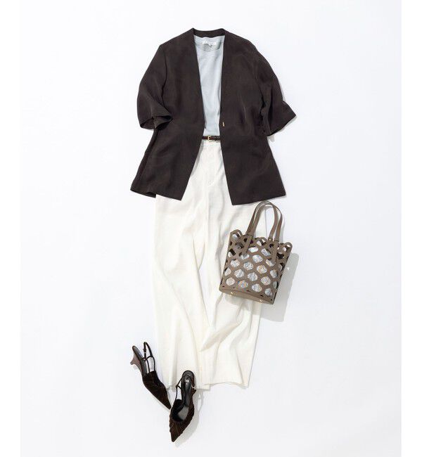 23区「【Oggi5月号掲載/洗える】リネンレーヨンストレッチ ワイド パンツ」|その他|