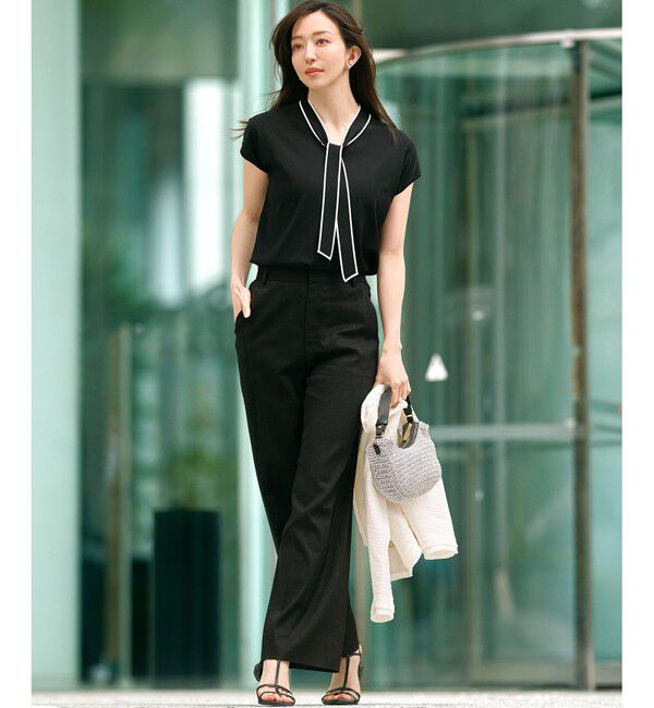 23区「【Oggi5月号掲載/洗える】リネンレーヨンストレッチ ワイド パンツ」|その他|