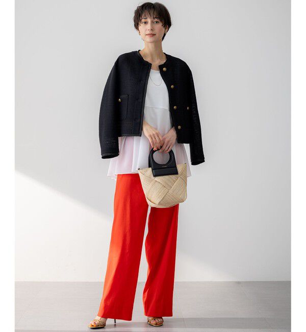 23区「【Oggi5月号掲載/洗える】リネンレーヨンストレッチ ワイド パンツ」|その他|