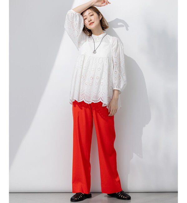 23区「【Oggi5月号掲載/洗える】リネンレーヨンストレッチ ワイド パンツ」|その他|