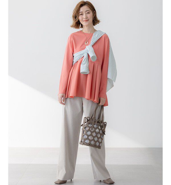 23区「【Oggi5月号掲載/洗える】リネンレーヨンストレッチ ワイド パンツ」|その他|