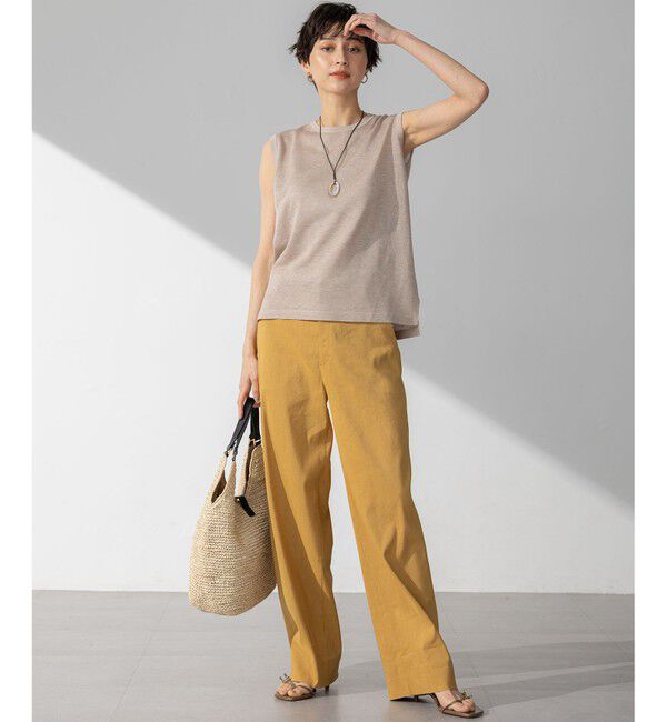 23区「【Oggi5月号掲載/洗える】リネンレーヨンストレッチ ワイド パンツ」|その他|