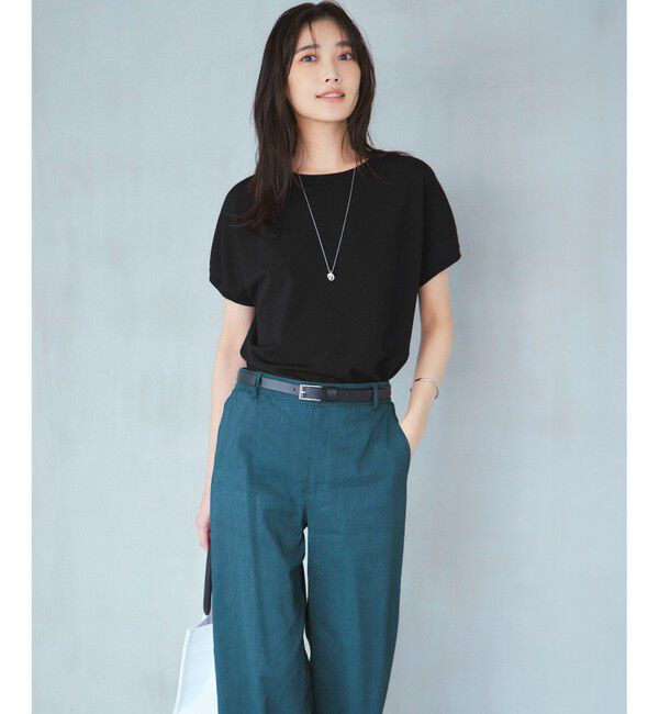 23区「【Oggi5月号掲載/洗える】リネンレーヨンストレッチ ワイド パンツ」|その他|