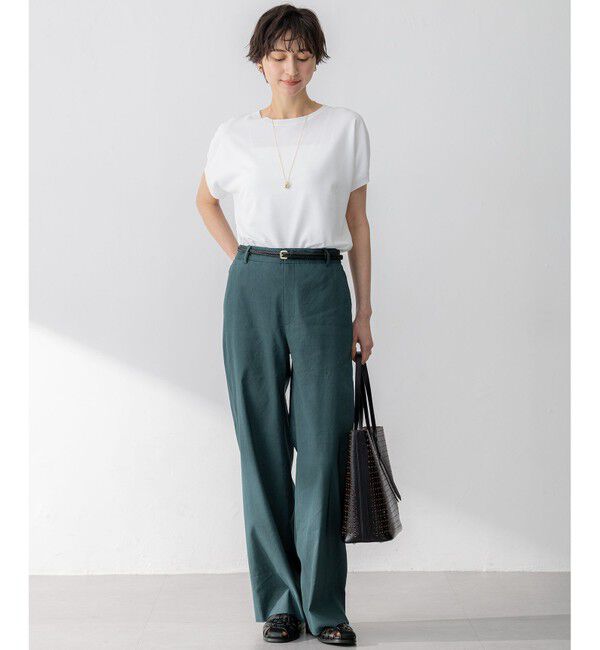 23区「【Oggi5月号掲載/洗える】リネンレーヨンストレッチ ワイド パンツ」|その他|