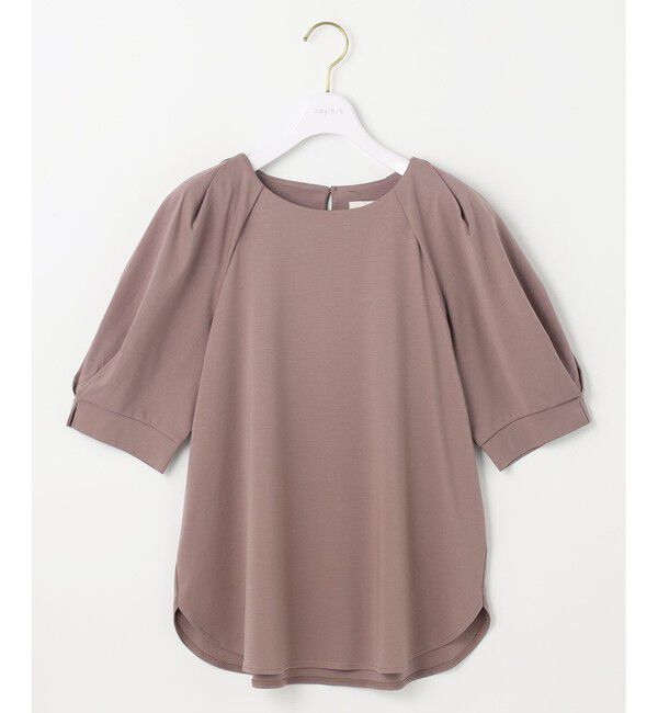 ANY SIS「【接触冷感・UVケア】着映えタックスリーブ カットソー」|Tシャツ・カットソー|