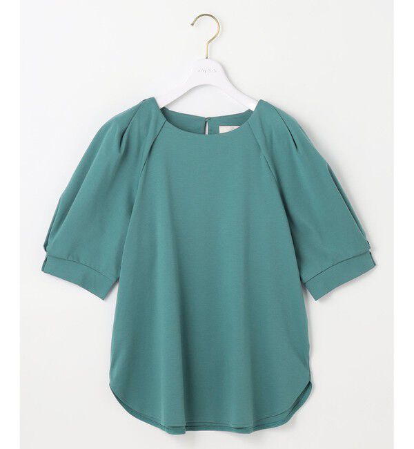 ANY SIS「【接触冷感・UVケア】着映えタックスリーブ カットソー」|Tシャツ・カットソー|グリーン