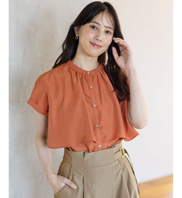 any SiS「【洗える】バンドカラーレイヤード ブラウス」|シャツ・ブラウス|