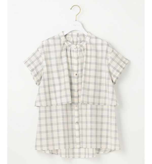 any SiS「【洗える】バンドカラーレイヤード ブラウス」|シャツ・ブラウス|